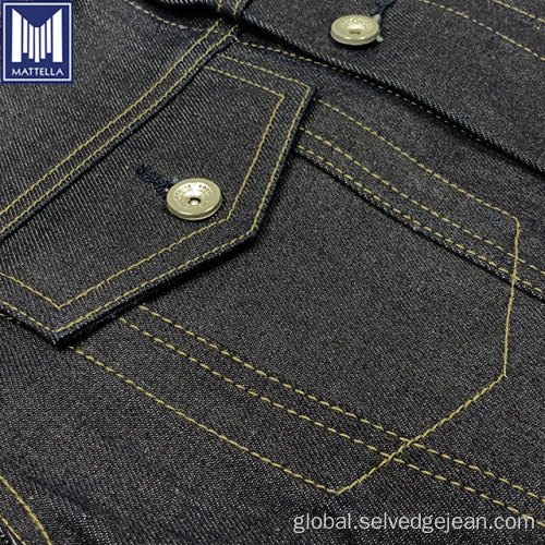 Denim Jeans Jacket Men 17oz 100% Cotton Selvedge Raw Denim Jacket Men Factory